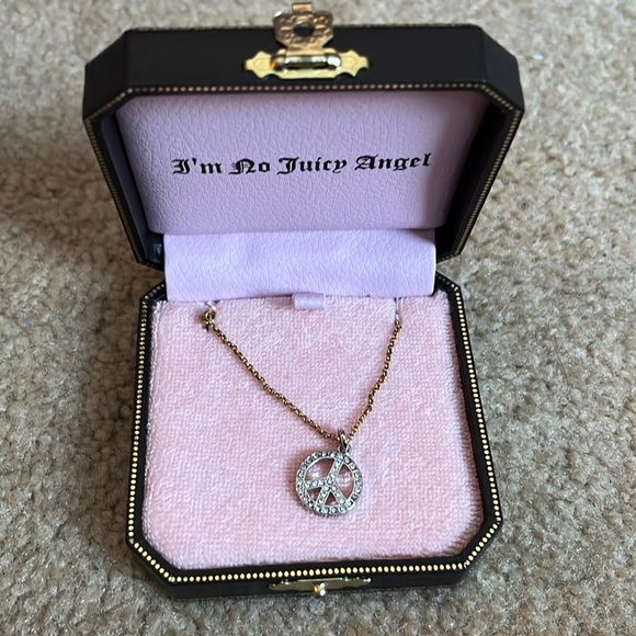 Brand new juicy couture peace sign necklace - Picture 1 of 3